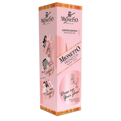 MIONETTO PROSECCO EXTRA DRY ROSE MILLESIMATO PRESTIGE COLLECTION W/ STEM TAG 750ML