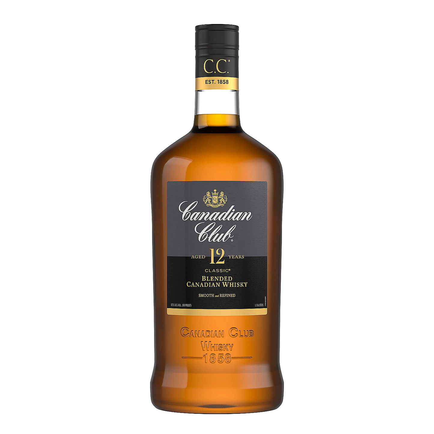CANADIAN CLUB CANADIAN WHISKY CLASSIC 12 YR 80 1.75L