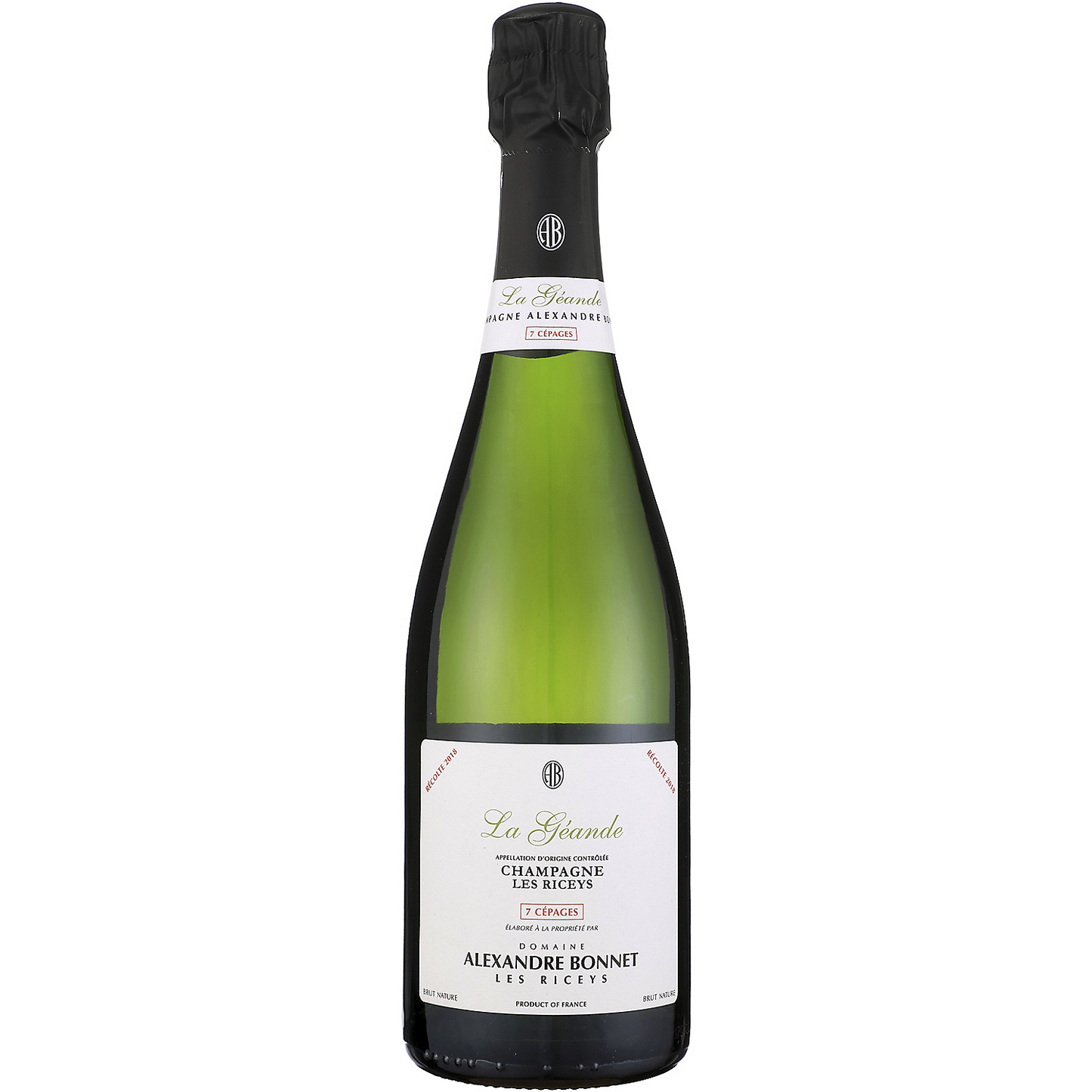 ALEXANDRE BONNET BRUT NATURE LA GEANDE 7 CEPAGES CHAMPAGNE 2018 750ML