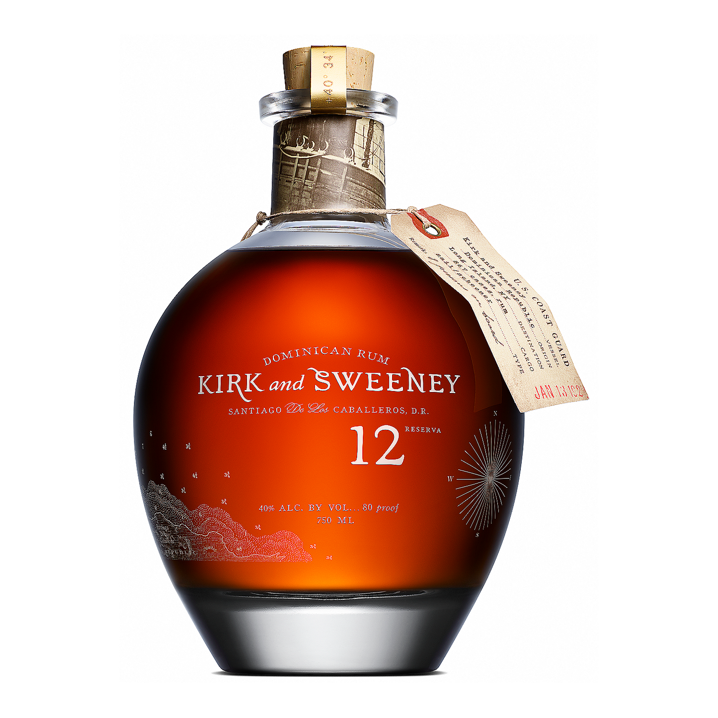 KIRK AND SWEENEY AGED RUM 12 YR 80 750ML