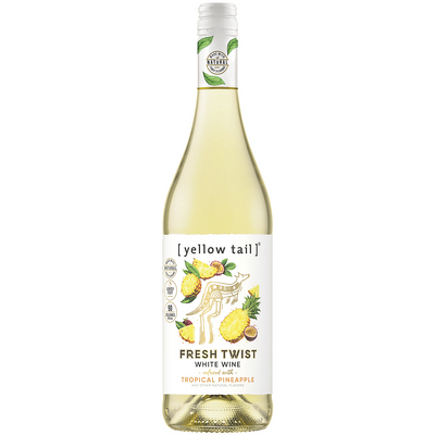 YELLOW TAIL FRESH TWIST WHITE WINE INFUSED WITH TROPICAL PINEAPPLE 750ML