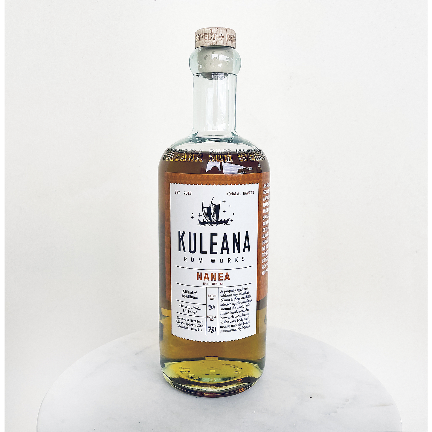 KULEANA RUM WORKS AGED RUM NANEA 2 YR 86 750ML