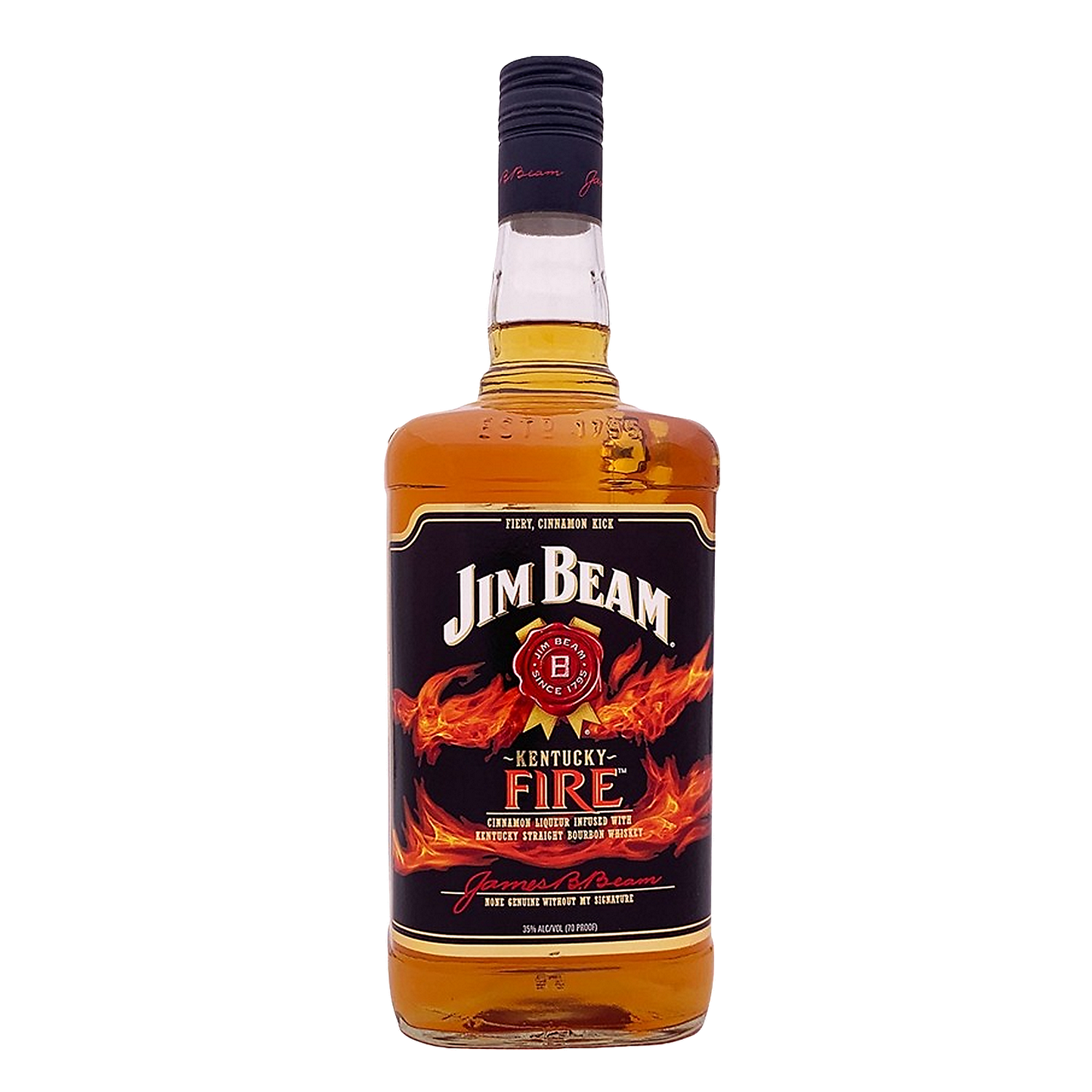 JIM BEAM CINNAMON FLAVORED WHISKEY KENTUCKY FIRE 65 1L