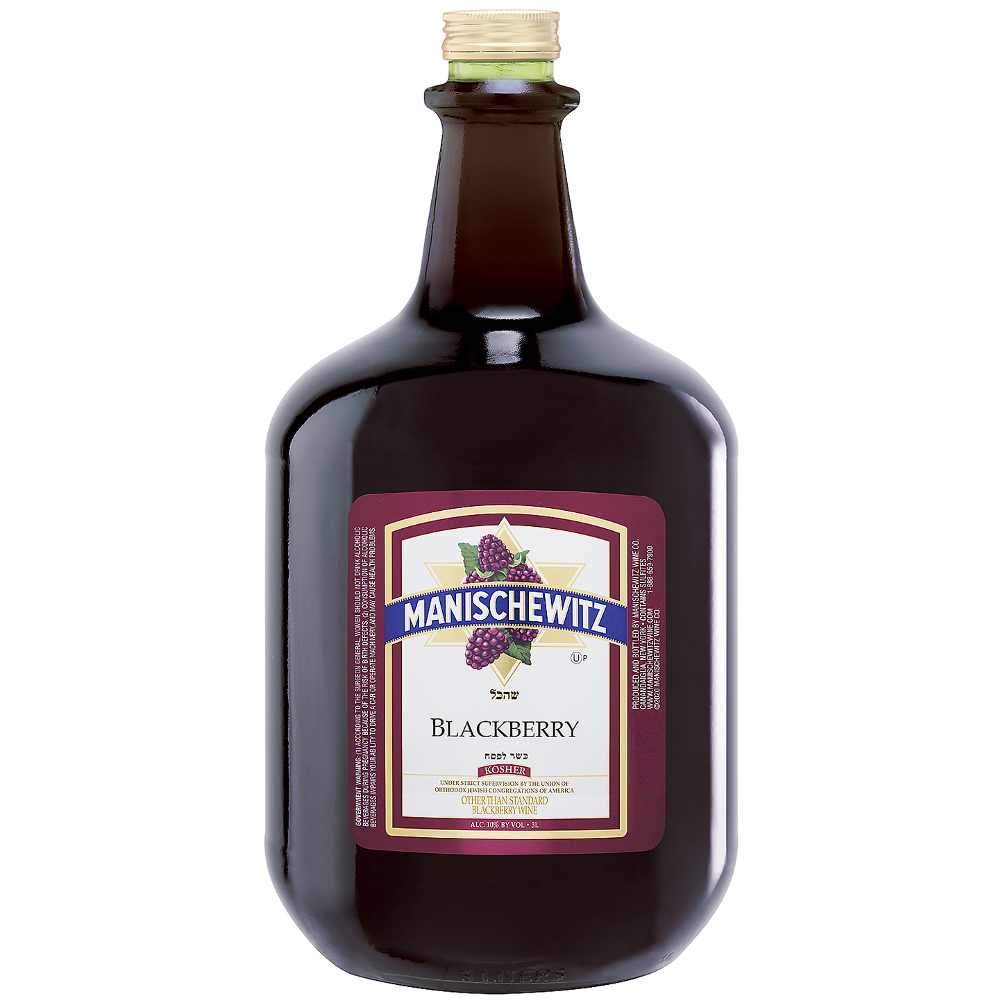MANISCHEWITZ BLACKBERRY WINE KOSHER FOR PASSOVER 3L