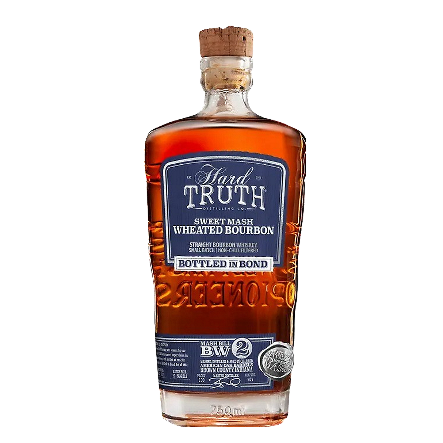 HARD TRUTH STRAIGHT BOURBON SWEET MASH WHEATED SMALL BATCH BOTTLED IN BOND 4 YR 100 750ML