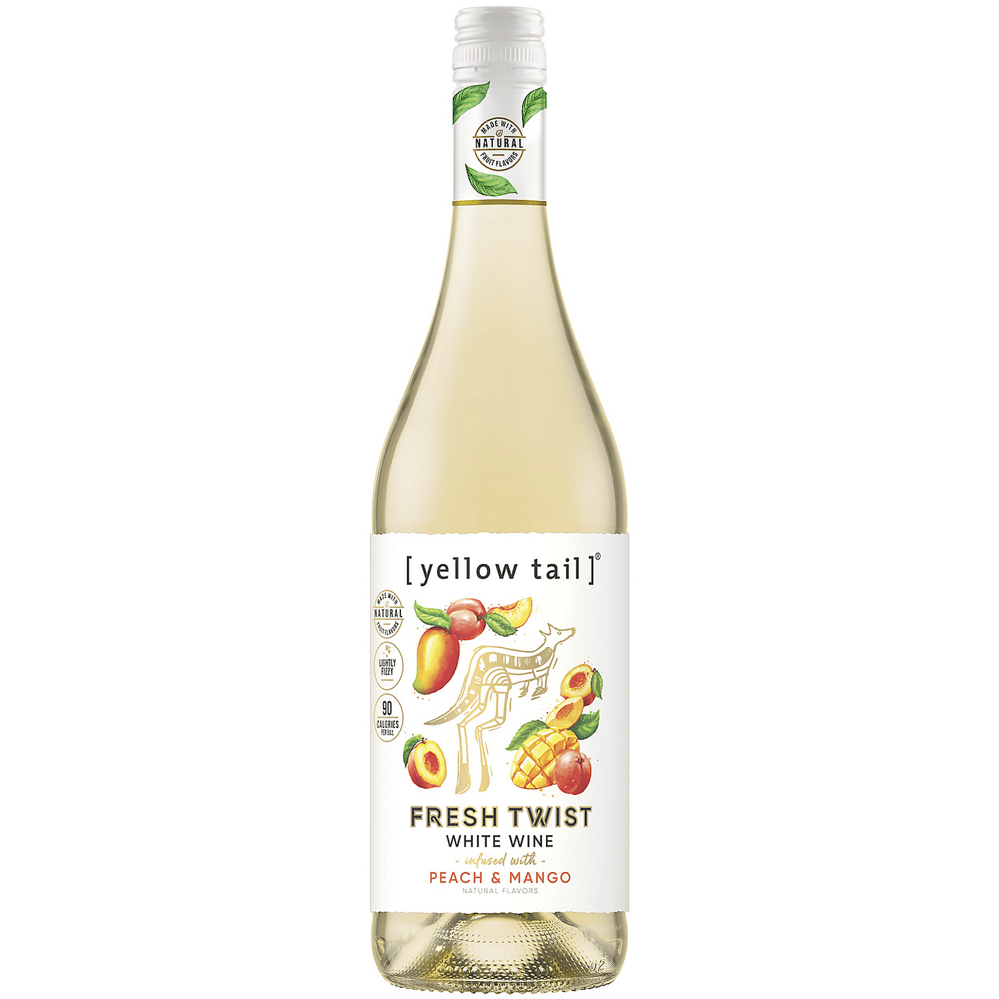 YELLOW TAIL FRESH TWIST WHITE WINE INFUSED WITH PEACH & MANGO 750ML