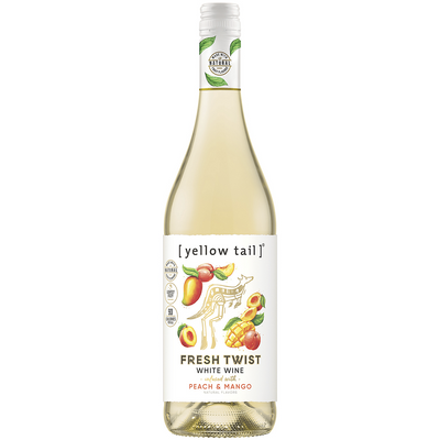 YELLOW TAIL FRESH TWIST WHITE WINE INFUSED WITH PEACH & MANGO 750ML