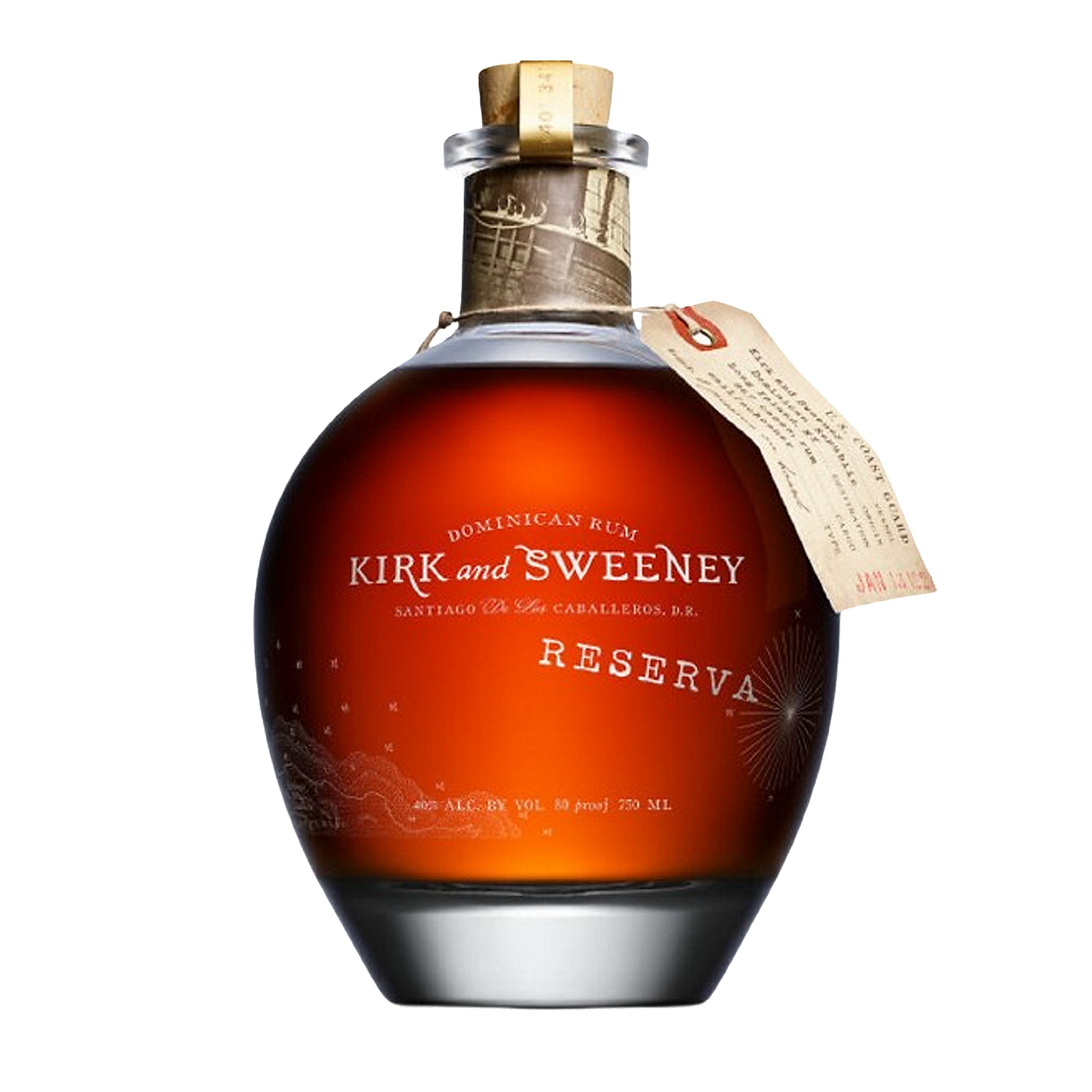 KIRK AND SWEENEY GOLD RUM RESERVA 80 750ML