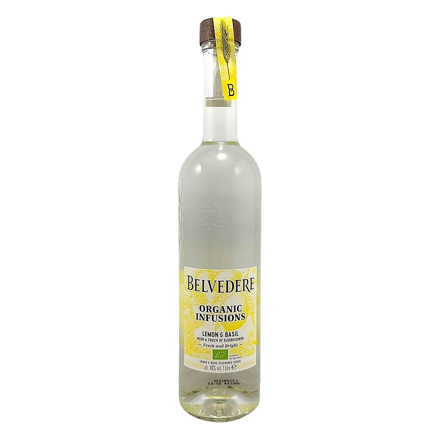 BELVEDERE ORGANIC INFUSIONS LEMON & BASIL FLAVORED VODKA 80 750ML