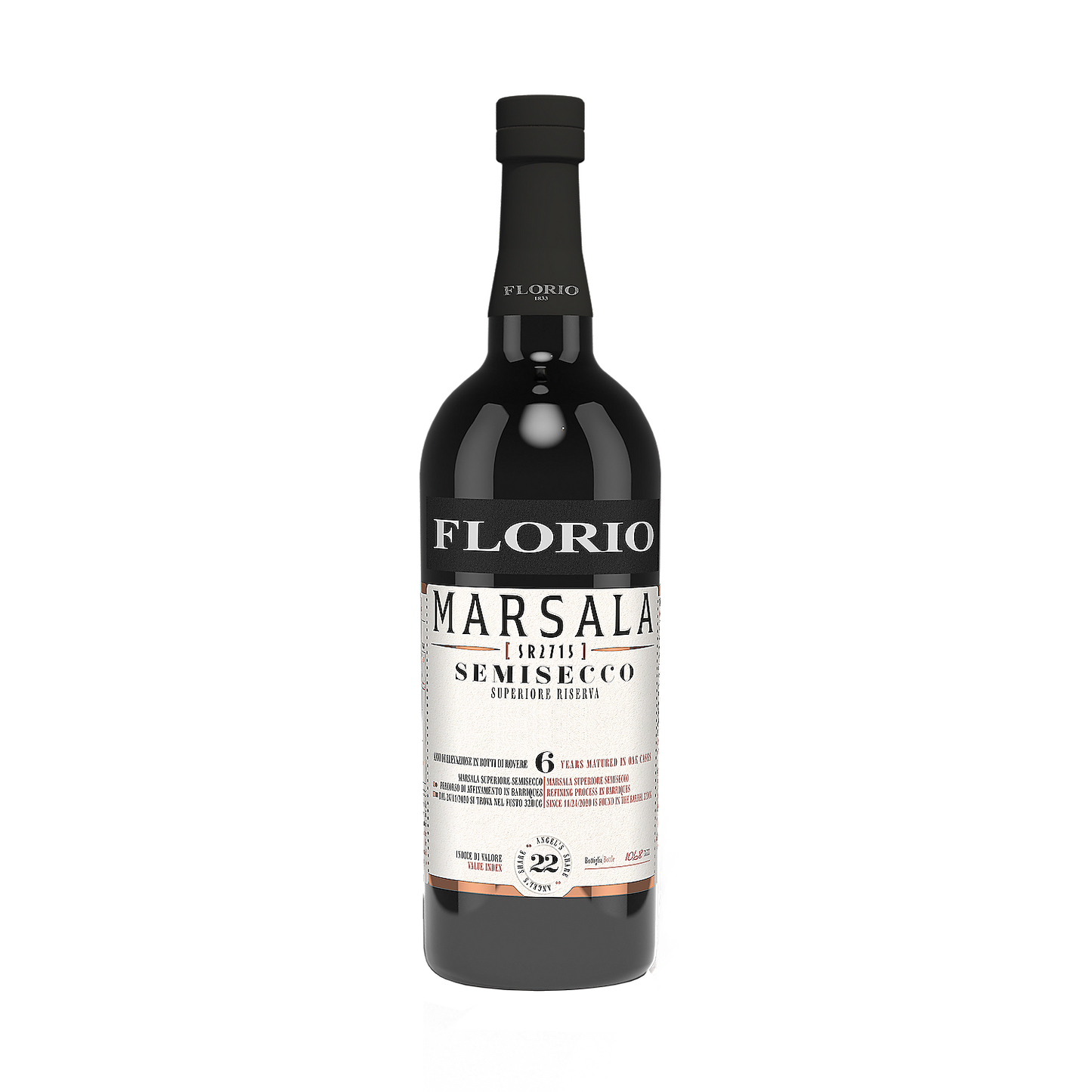 FLORIO MARSALA SUPERIORE SR2715 SEMISECCO RISERVA 6 YR 2015 750ML