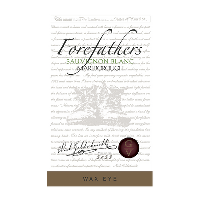 FOREFATHERS SAUVIGNON BLANC WAX EYE VINEYARD MARLBOROUGH 2022 750ML