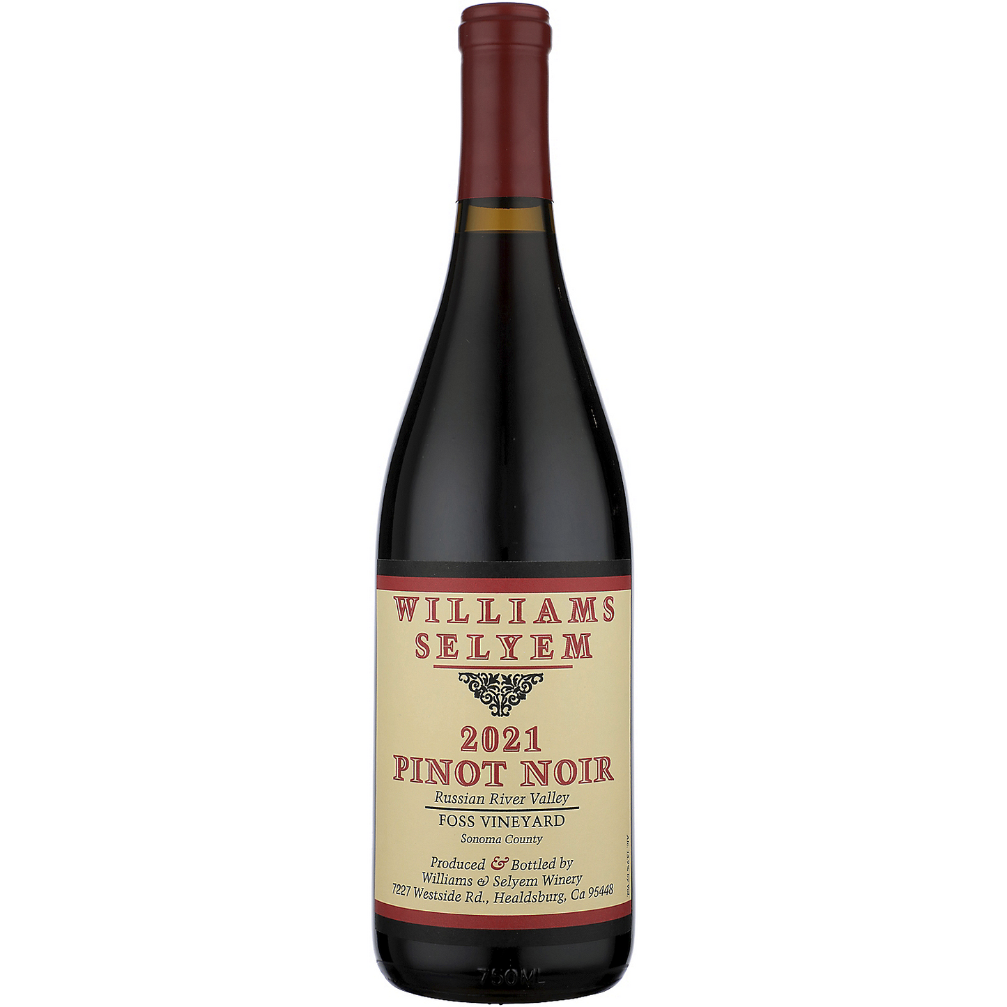 WILLIAMS SELYEM PINOT NOIR FOSS VINEYARD RUSSIAN RIVER VALLEY 2021 750ML