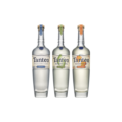 TANTEO TEQUILA COMBO 2 EACH JALAPENO 80, HABENERO 80 & BLANCO 80 750ML