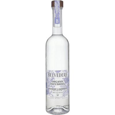 BELVEDERE ORGANIC INFUSIONS BLACKBERRY & LEMONGRASS FLAVORED VODKA 80 750ML