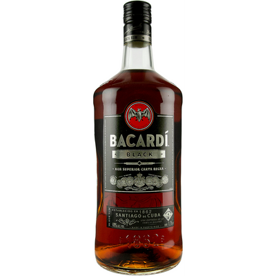 BACARDI BLACK RUM 80 1.75L